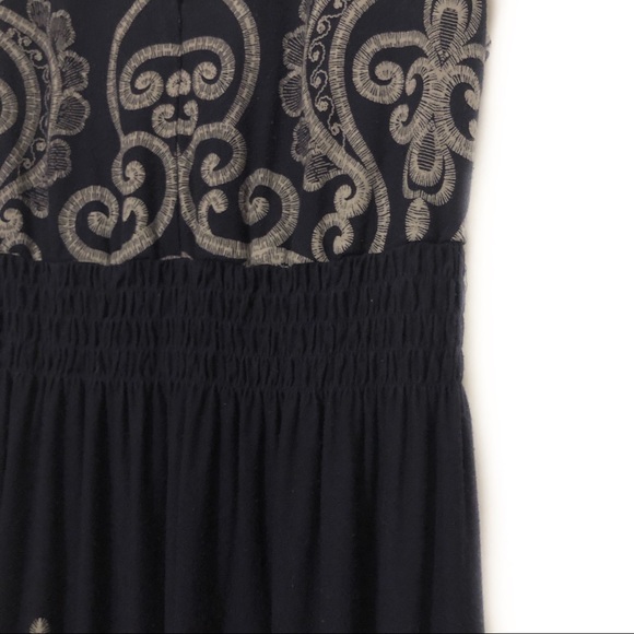 Soma Tile Print Cinched Waist Soft Dress Modest - Picture 3 of 7